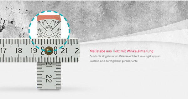 BMI 2m Holzgliedermaßstab aus Buchenholz 8062
